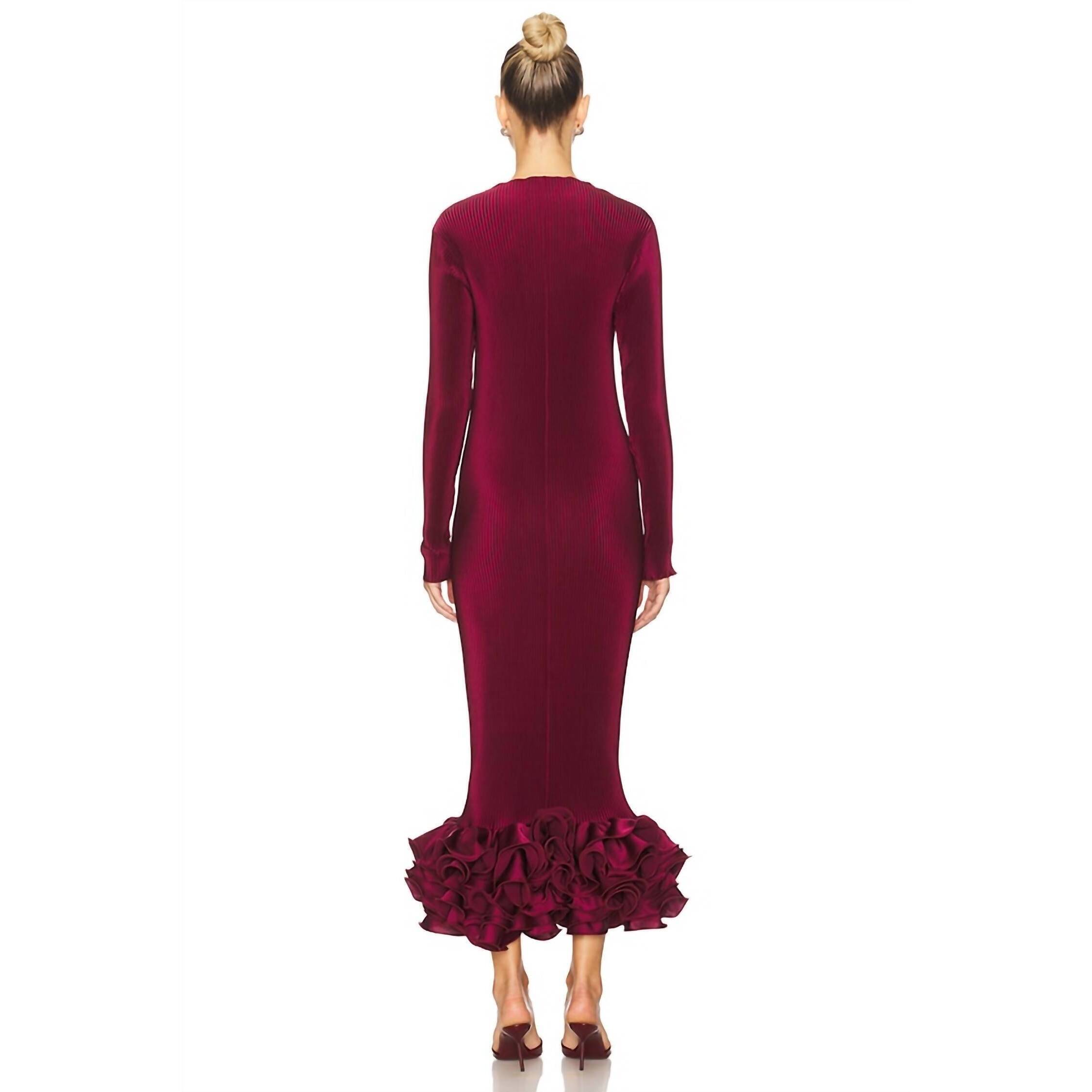 New L'idee Campbell Cocktail Dress In Wine — image 3 of 3